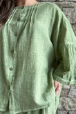 Loom & Thread Pin Tuck Blouse Washed Lawn /40=